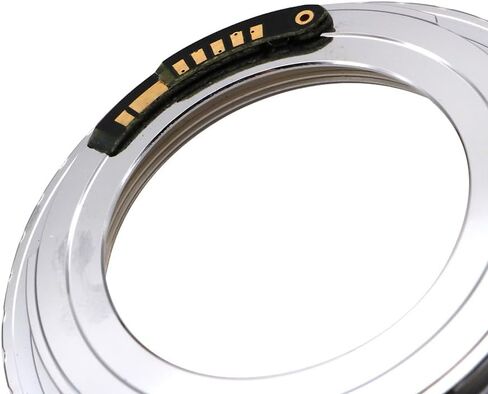 حلقة محول العدسة M42-EOS مع رقاقة لعدسة M42 Screw Mount Canon EOS EOS EF/EF-S Mount Camera Metal Dual Group Ring Focus (Black) in Kuwait