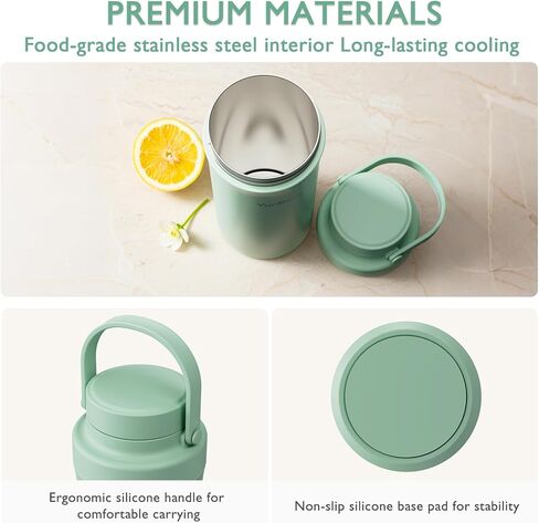 22oz المحمولة ، تبريد حليب الأم ، مغير اللعبة مع حزمة ثلج بارد 360 درجة لمدة 30 ساعة ، ورضع الطفل الرضاعة الطبيعية مع زجاجات 2 مساءً لتخزين حليب الأم (أخضر) in Kuwait