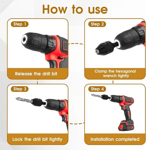 2 Pack Keyless Drill Chuck for Impact Driver, 1/4 Inch Hex Shank Drill Chuck Fast Change Converter Extension Drills Bit Adapter Keyless Chucks, Chucks Conversion Adapter in 0.3-3.6mm, 0.3-6.5mm in Saudi Arabia