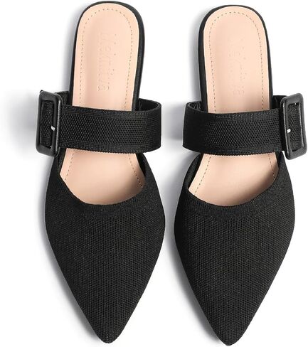 Pointed Toe Mules for Women Flats，Slip On Mules Backless，Wide Width Mules，Mule Slides Flats Sandals in Saudi Arabia
