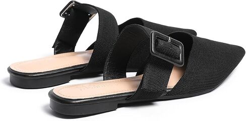 Pointed Toe Mules for Women Flats，Slip On Mules Backless，Wide Width Mules，Mule Slides Flats Sandals in Saudi Arabia