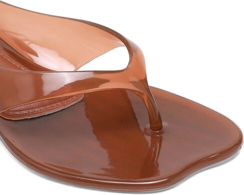 Jelly Shoes for Women Comfortable Clear Flip Flop Low Heel Thong Jelly Sandals with Buckle Ankle Strap Casual Summer Beach Sandals Dressy Clear Womens Pumps. in Saudi Arabia