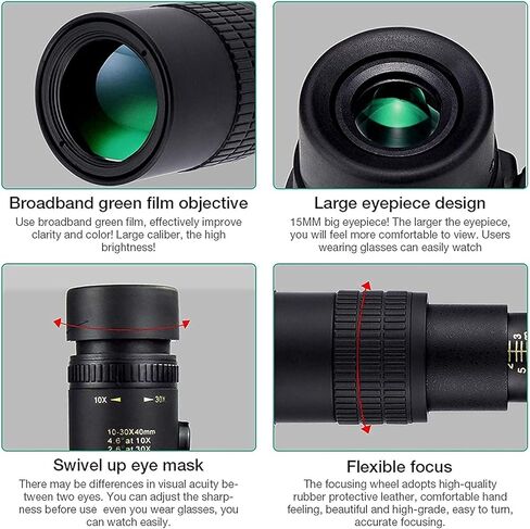 4K 10-300x40mm تلسكوب أحادي Telephoto Zoom Monocular Starscope بالملف in Kuwait