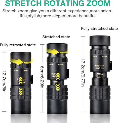 4K 10-300x40mm تلسكوب أحادي Telephoto Zoom Monocular Starscope بالملف in Kuwait