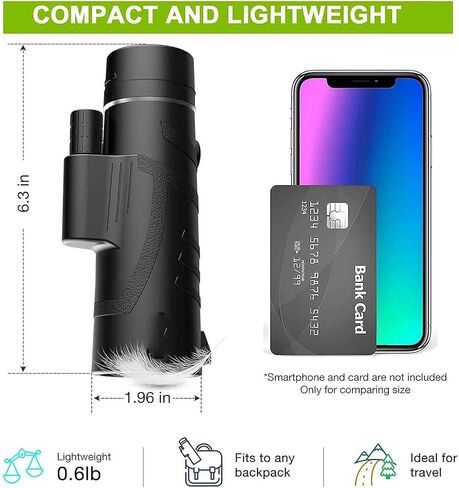 تلسكوب أحادي 12x50 HD أحادي العين 2021 أحادي المائية مع ترايبود محول الهواتف الذكية لمشاهدة الطيور المشي لمسافات طويلة لمشاهدة لعبة كرة الحفلات الموسيقية in Kuwait