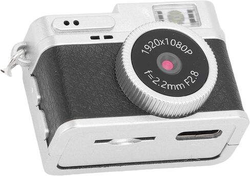 New Mini Keychain Camera, 1080P Mini Retro Digital Camera with 64GB Card & Led Light & 4 Filters, Compact Vintage Video Recorder for Travel Study Recording Vlogging (Black) in Saudi Arabia
