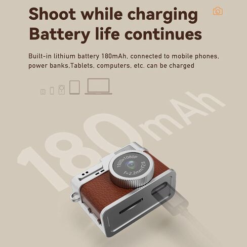 Diyeeni Mini Keychain Camera, 1080P 30fps Small Retro Camera, Portable Micro Video Cameras for Travel Study Recording, 0.96 inch Color Display, 4 Filters, Support OTG (Green) in Saudi Arabia