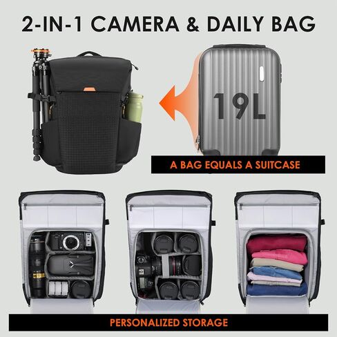 TARION Camera Backpack for Photographers Compact 12L Green TB-S | 14 Inch Laptop Compartment, Rain Cover, Bottom Tripod Holder, for DSLR Mirrorless Cameras, Everyday Shooting in Saudi Arabia