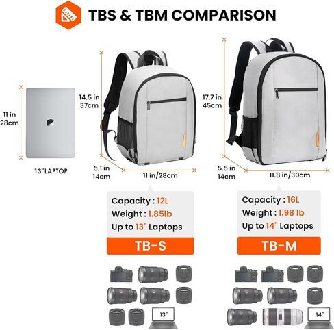 TARION Camera Backpack for Photographers Medium Lightweight 15L Black TB-M in Kuwait