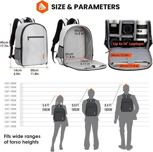 TARION Camera Backpack for Photographers Medium Lightweight 15L Black TB-M in Kuwait