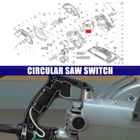 23-66-2635 2730-20 Switch M18 Cordless Saw Switch On-Off Switch 2731-21 23-66-0098 Fit for Milwaukee Cordless M18 Fuel Circular Saw 2731-22 in Kuwait