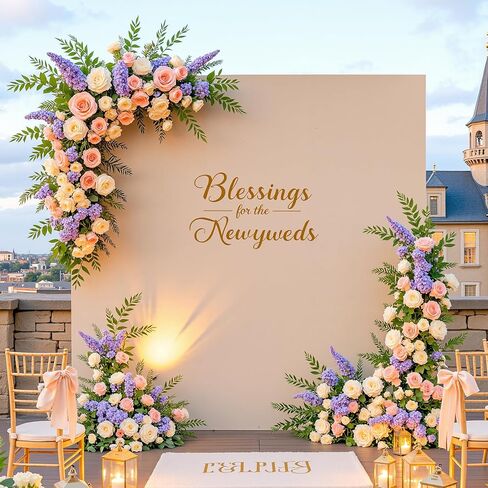 6.6FT x 6.6FT Nude Square Arch Backdrop Covers Spandex Fitted Wedding Arch Covers Stretchy Backdrop for Baby Shower Birthday Party Bridal Shower Ceremony Photo Photography Background Decorations in Kuwait