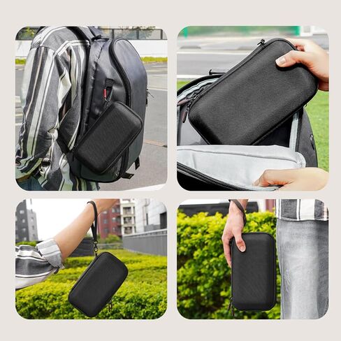 Osmo Pocket 3 Case,Perfect Fit Portable PU Storage Pouch Bag for DJI Osmo Pocket 3 Creator Combo Accessories,Perfectly Compatible with DJI Osmo Pocket 3(Black) in Saudi Arabia
