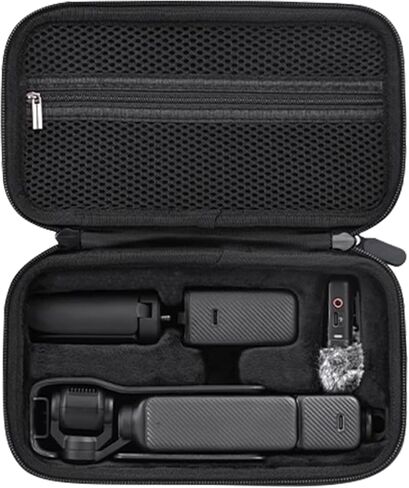 Osmo Pocket 3 Case,Perfect Fit Portable PU Storage Pouch Bag for DJI Osmo Pocket 3 Creator Combo Accessories,Perfectly Compatible with DJI Osmo Pocket 3(Black) in Saudi Arabia