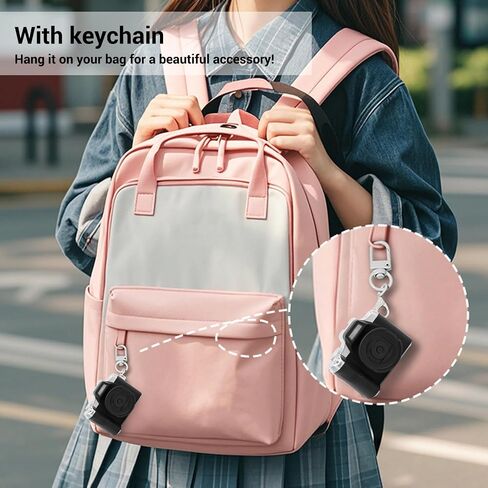 كاميرا Zunate Mini Keychain ، 48 ميجابكسل HD Mini Digital Camera ، كاميرات صغيرة محمولة صغيرة قديمة الصغرى ، شاشة عالية الدقة 1.54 بوصة لتسجيل دراسة السفر (وردي) in Saudi Arabia