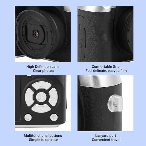 كاميرا Zunate Mini Keychain ، 48 ميجابكسل HD Mini Digital Camera ، كاميرات صغيرة محمولة صغيرة قديمة الصغرى ، شاشة عالية الدقة 1.54 بوصة لتسجيل دراسة السفر (وردي) in Saudi Arabia