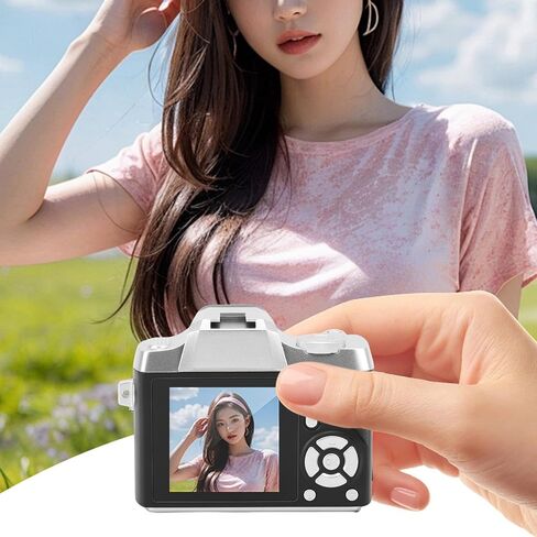 كاميرا Zunate Mini Keychain ، 48 ميجابكسل HD Mini Digital Camera ، كاميرات صغيرة محمولة صغيرة قديمة الصغرى ، شاشة عالية الدقة 1.54 بوصة لتسجيل دراسة السفر (وردي) in Saudi Arabia