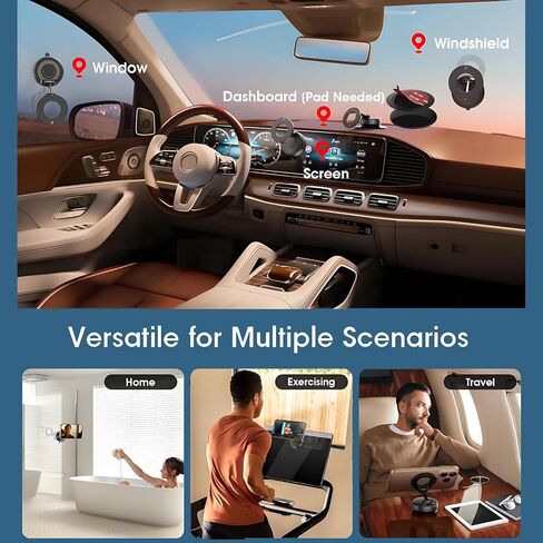 Upgraded Vacuum Magnetic Car Phone for Nissan Sentra 2020-Present,360° Reinforced Ultra Suction Cup Phone Mount for Car/Gym/Mirror for All Smartphones,White in Saudi Arabia