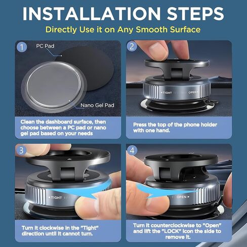 Upgraded Vacuum Magnetic Car Phone for Nissan Leaf 2011-2017,360° Reinforced Ultra Suction Cup Phone Mount for Car/Gym/Mirror for All Smartphones,Black in Saudi Arabia
