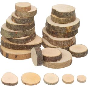 100pcs الدعامة الخشبية الدائرية ، الدعامة التصوير الإبداعي DIY ، شرائح خشبية صغيرة لحفل حفل الزفاف in Kuwait