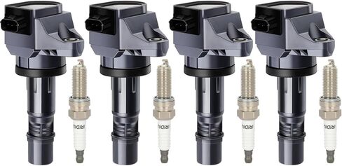 ECCPP UF540 4 ignition coils with 4 iridium Spark Plugs for Mazda 3 6 CX-7 MX-5 L4 2.0L 2.3L 2.5L C1683 UF540 in Kuwait