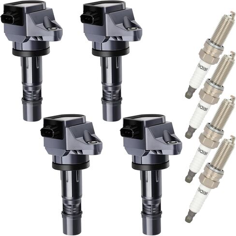 ECCPP UF540 4 ignition coils with 4 iridium Spark Plugs for Mazda 3 6 CX-7 MX-5 L4 2.0L 2.3L 2.5L C1683 UF540 in Kuwait