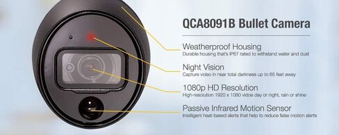 Q-See Seae Home Security Add on Camera ، (QCA8091B) 1080p HD PIR Camera ، الرؤية الليلية ، داخلي/خارجي ، إضافي ، أسود (متجدد) in Saudi Arabia
