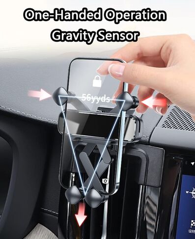 حامل هاتف السيارة لـ Volvo S60 2020-2021 2023 ، حامل قابل للتعديل 360 درجة ، قبضة آمنة ، وسهلة الاستخدام ، ويدًا خالية من اليدين للقيادة الآمنة ، والتصميم اليومي المتين ، والأسود in Saudi Arabia