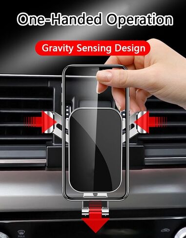 Car Phone Mount for Audi A6L 2012-2018, 360° Rotation Adjustable Holder, Secure Grip, Easy One Hand Use, Hands Free for Safe Driving, Durable Everyday Design,B Silver in Saudi Arabia