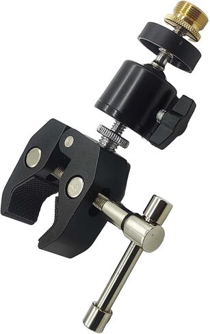 مشبك السلطعون المفصل 1/4 "Mini Ball Head to 5/8" الخيط - حامل قابل للتعديل للميكروفونات ، لـ Insta360 x5 x3 x2 ، الكاميرات ، الأضواء in Kuwait