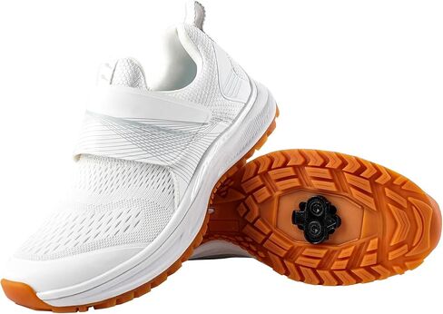 Spinning Shoes Women's Cycling Shoes - SPD Compatible Indoor/Outdoor Bike, Breathable & Comfortable Road Cycling Shoes with Pre-Installed Cleats in Saudi Arabia