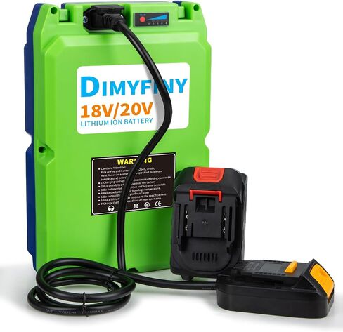 20v 15ah/20ah/30ah/40ah بطارية الليثيوم لأدوات الطاقة DeWalt & Makita ، مع الشاحن ، حماية BMS ، متوافقة مع DCB200 DCB201 DCW203 DCB207 DCB206 ، بطارية بديلة طويلة الأمد سعة طويلة السعة in Saudi Arabia