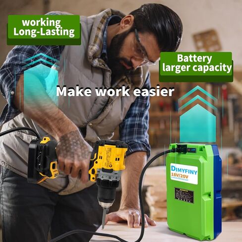 20v 15ah/20ah/30ah/40ah بطارية الليثيوم لأدوات الطاقة DeWalt & Makita ، مع الشاحن ، حماية BMS ، متوافقة مع DCB200 DCB201 DCW203 DCB207 DCB206 ، بطارية بديلة طويلة الأمد سعة طويلة السعة in Kuwait