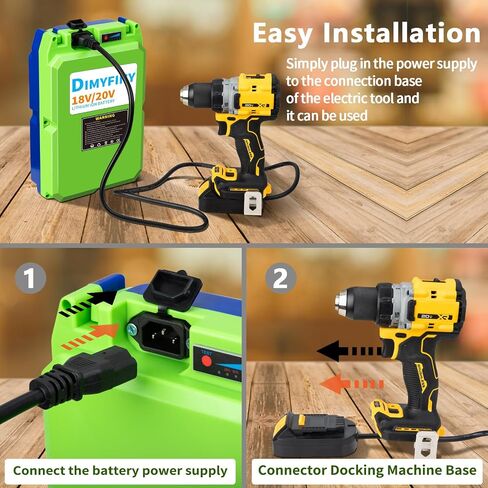 20v 15ah/20ah/30ah/40ah بطارية الليثيوم لأدوات الطاقة DeWalt & Makita ، مع الشاحن ، حماية BMS ، متوافقة مع DCB200 DCB201 DCW203 DCB207 DCB206 ، بطارية بديلة طويلة الأمد سعة طويلة السعة in Kuwait