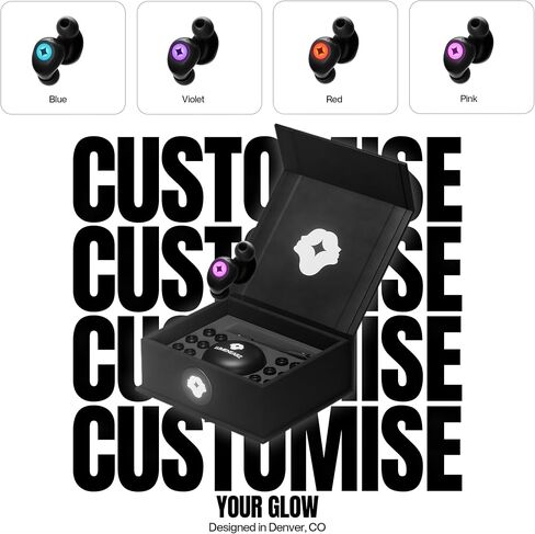 Aura LED Concert Earplugs – Quartz HiFi Filters for EDM Festivals – Rechargeable, Beat Sync Lights, Noise-Reducing, Stylish Ear Protection for Raves, DJs, Musicians & Live Shows in Saudi Arabia