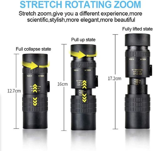 10-300x40 تلسكوب أحادي التلسكوب المحمولة عالية الطاقة تلسكوب أحادي العين مع رؤية ليلية BAK4 PRISM FMC Monocular مع محول الهواتف الذكية وترايبود للبالغين الأطفال مشاهدة الطيور in Kuwait