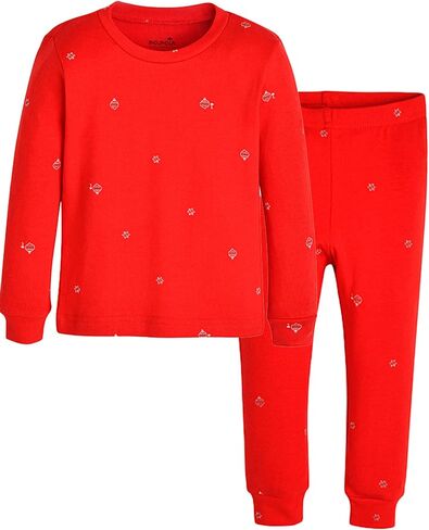 moimoln Sibling Matching 6M-8Y Soft Warm Cotton Modal Character Long Sleeve Snug-Fit Pajama Long Sleeve Sleepwear Daily in Kuwait