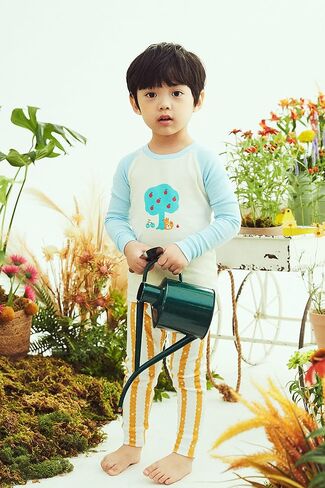 moimoln Sibling Matching 6M-8Y Soft Warm Cotton Modal Character Long Sleeve Snug-Fit Pajama Long Sleeve Sleepwear Daily in Kuwait