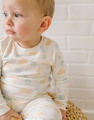 moimoln Sibling Matching 6M-8Y Soft Warm Cotton Modal Character Long Sleeve Snug-Fit Pajama Long Sleeve Sleepwear Daily in Kuwait