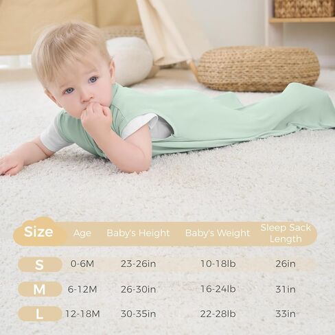 Viscose Made From Bamboo Baby Sleep Sack 0.5 Tog Wearable Blanket, Super Soft Sleeping Bag for Babies in Saudi Arabia