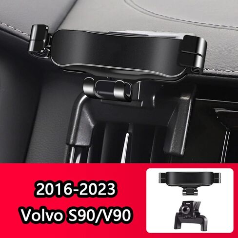 حامل هاتف السيارة لـ Volvo S90/V90 2016-2023 ، حامل قابل للتعديل 360 درجة ، قبضة آمنة ، سهلة الاستخدام ، خالية من اليدين للقيادة الآمنة ، التصميم اليومي المتين ، C Red in Saudi Arabia