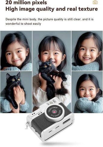 كاميرا Sanpyl Mini Keychain ، كاميرا إبهام محمولة 1080 بكسل 2MP مع 0.96 في الشاشة المدمجة في ضوء LED ، كاميرات صغيرة مضغوطة لمدرسة السفر (أسود) in Kuwait
