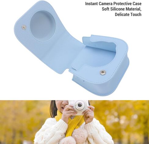 Zopsc camera camera came for mini12/mini11 ، حقيبة تخزين جلدية بو مع إغلاق مغناطيسي وحزام كتف قابل للتعديل ، حقيبة crossbody للفيلم (الأرجواني) in Kuwait