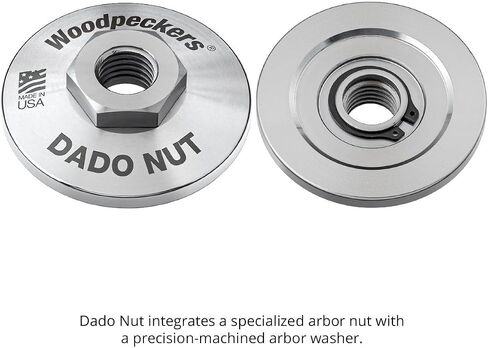 نقار الخشب Dado Nut ، يناسب مناشير طاولة Sawstop ، مشاركة الخيط الكامل ، غسالة Arbor البديلة ، مصنوعة في الولايات المتحدة الأمريكية ، مصنوعة في الولايات المتحدة الأمريكية in Saudi Arabia