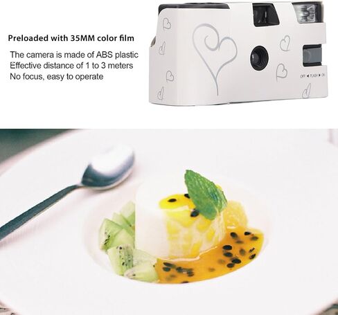 Retro Film Camera, 16pcs 35MM Color Films, Full Manual Setting Single Use Flash Shutter, for Birthday, Wedding, Travel in Saudi Arabia