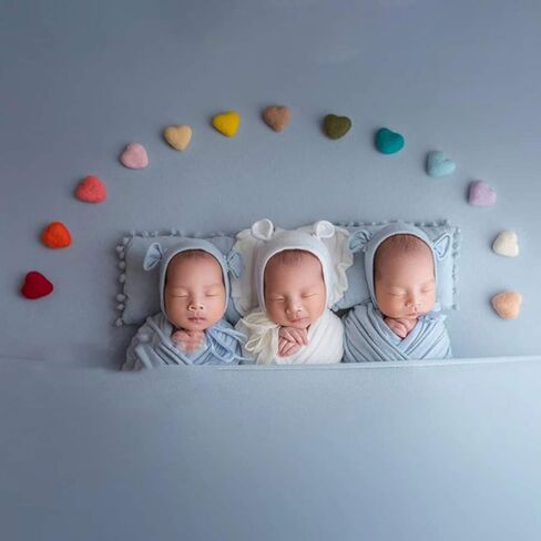 5/6/9 Pcs Handmade Baby Felt Love Heart Ornaments Home Party Decorations Newborn Photography Props Infant Photo Accessories in Kuwait