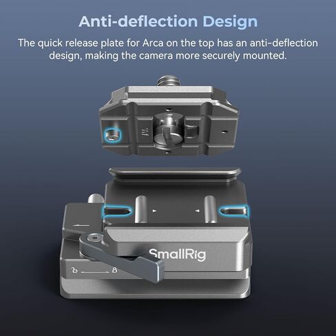 SMALLRIG Quick Release Plate for Arca, for DJI RS 4/RS 4 Pro/RS3/RS 3 Pro/RS 3 mini/RS 2/RSC 2, HawkLock H38 Quick Release Mount Plate Kit, Anti-Drop & Anti-Deflection (Not for RS 4 Mini) in Saudi Arabia