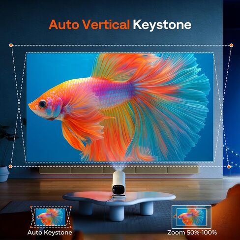 [FOCSOR Auto Focus & Auto keystone في الوقت الفعلي/في الوقت الفعلي ، عرض 1080 بكسل عرض هالوين مع WIFI 5G و Bluetooth ثنائية الاتجاه ، 270 درجة ، دوران ذكي حقيقي ، Proyector for Home Bed Room Outdoor Outdoor in Kuwait