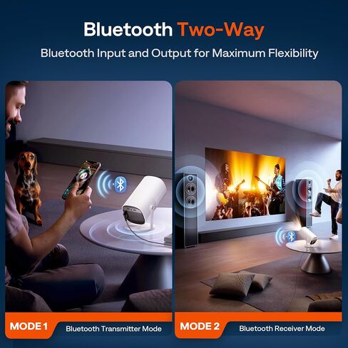 [FOCSOR Auto Focus & Auto keystone في الوقت الفعلي/في الوقت الفعلي ، عرض 1080 بكسل عرض هالوين مع WIFI 5G و Bluetooth ثنائية الاتجاه ، 270 درجة ، دوران ذكي حقيقي ، Proyector for Home Bed Room Outdoor Outdoor in Kuwait