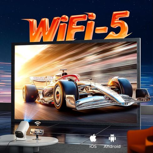 [FOCSOR Auto Focus & Auto keystone في الوقت الفعلي/في الوقت الفعلي ، عرض 1080 بكسل عرض هالوين مع WIFI 5G و Bluetooth ثنائية الاتجاه ، 270 درجة ، دوران ذكي حقيقي ، Proyector for Home Bed Room Outdoor Outdoor in Kuwait
